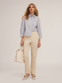 Trousers with piping and slit at the hem image number 2
