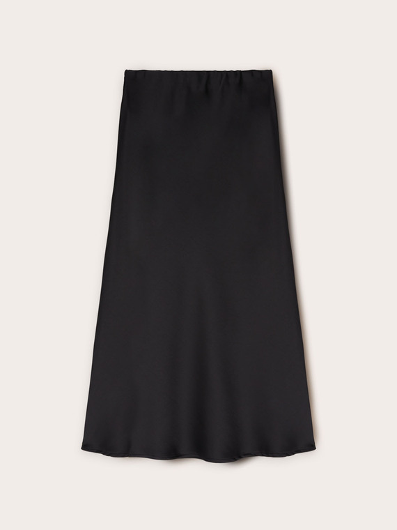 Falda longuette en raso