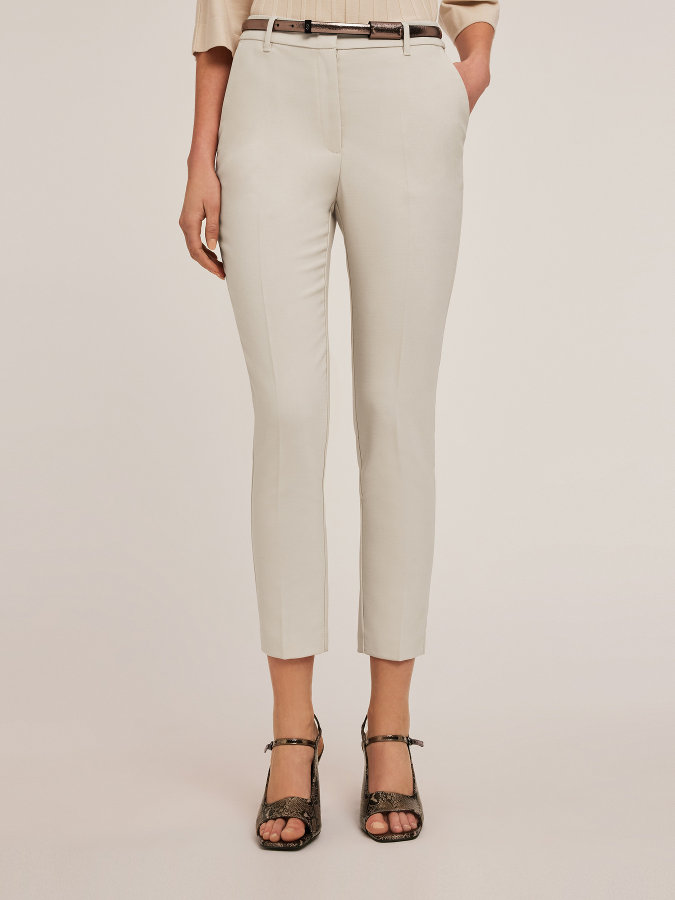 Regular fit trousers in technical fabric image number 2