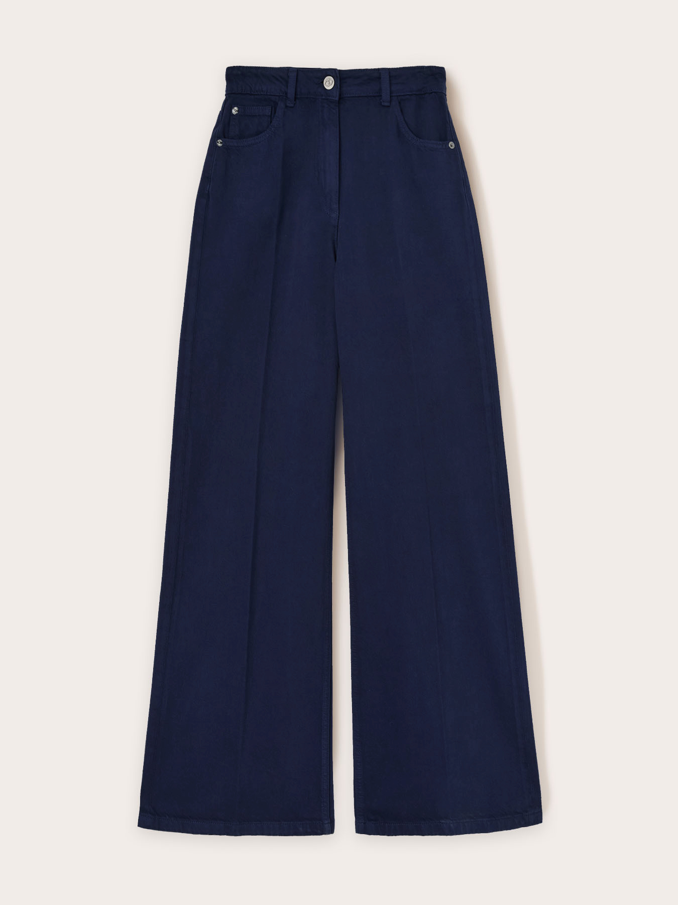 Pantaloni wide in drill di cotone image number 4