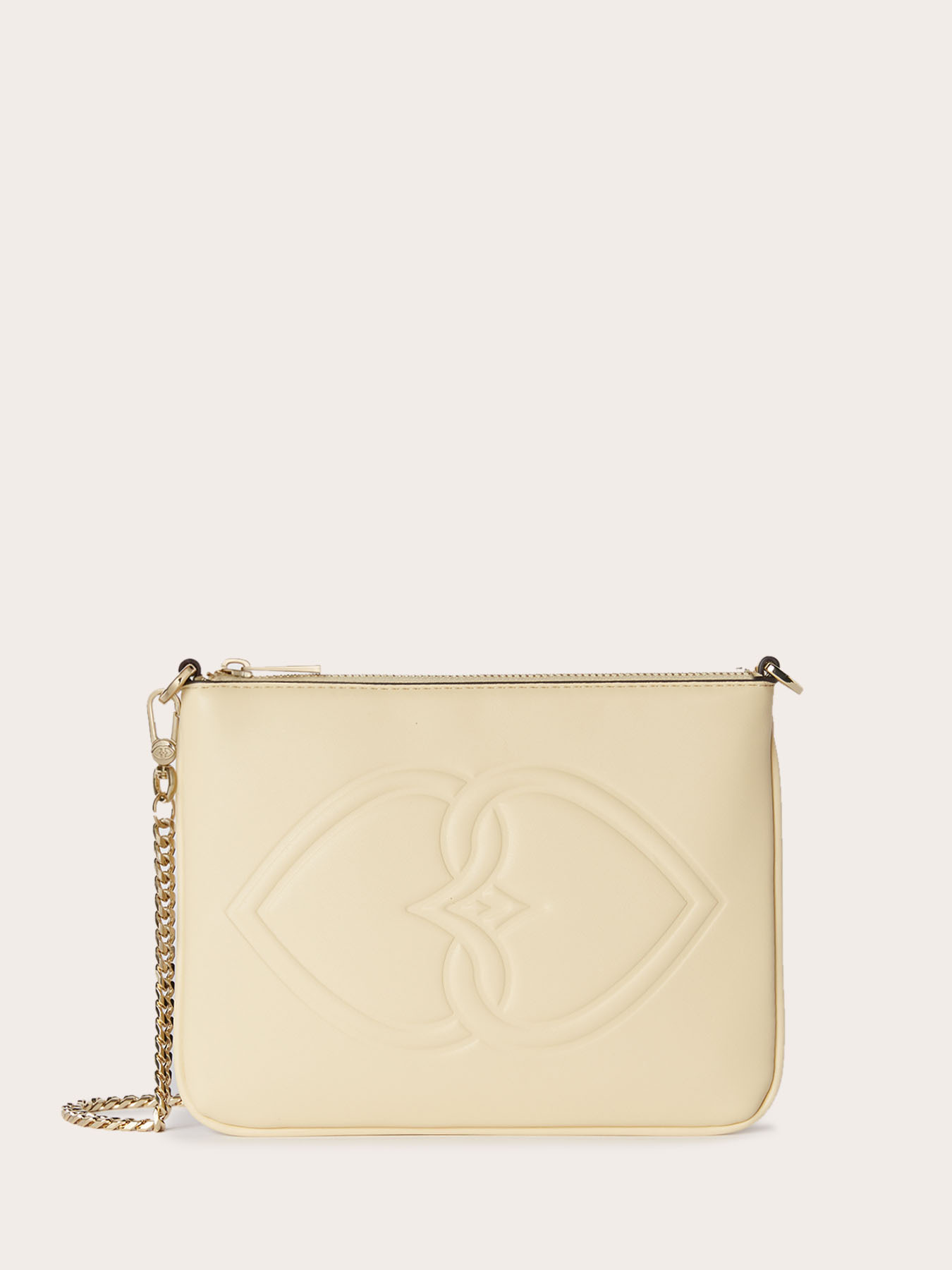 Flat coated fabric clutch image number 1