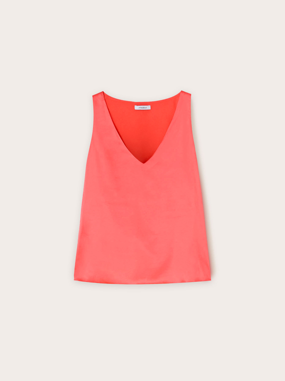 Top a canotta in raso