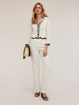 Pantaloni palazzo con piega stirata