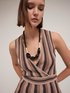 Striped lurex knit top image number 3