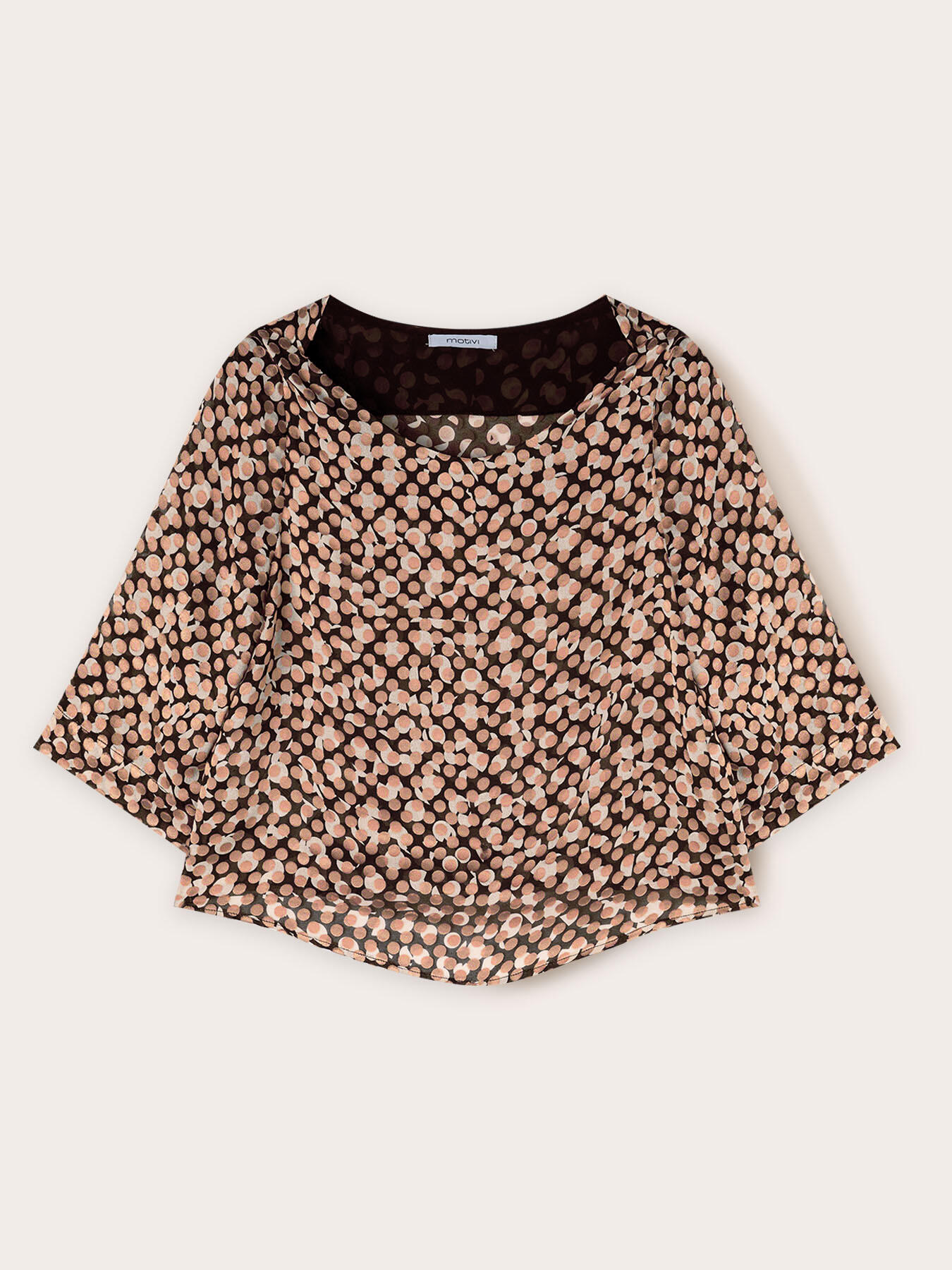 Bluse mit gepunktetem Devor&eacute;-Druck image number 4