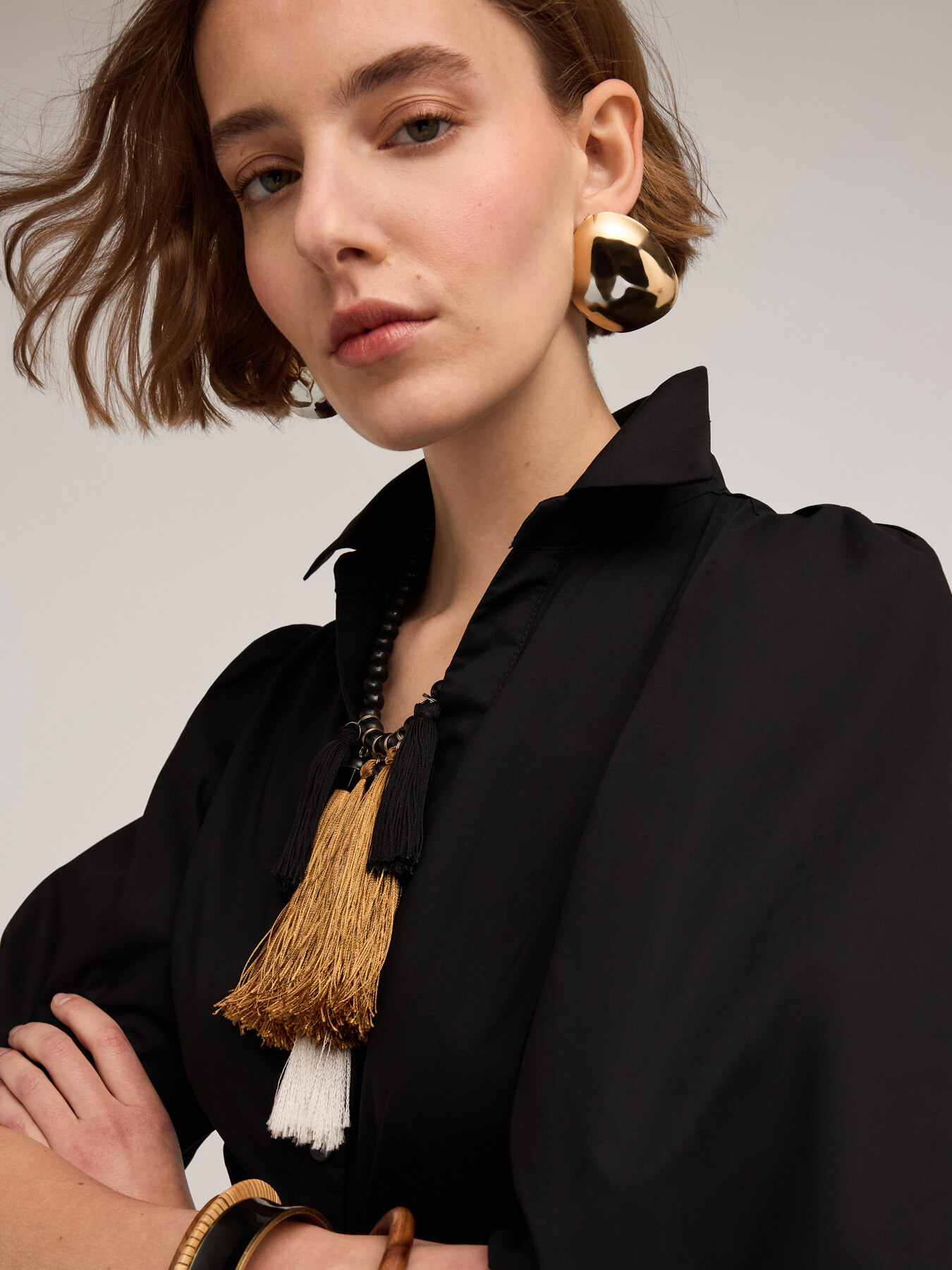 Vestido camisero de popelina image number 2