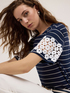 T-shirt con maniche effetto crochet image number 3