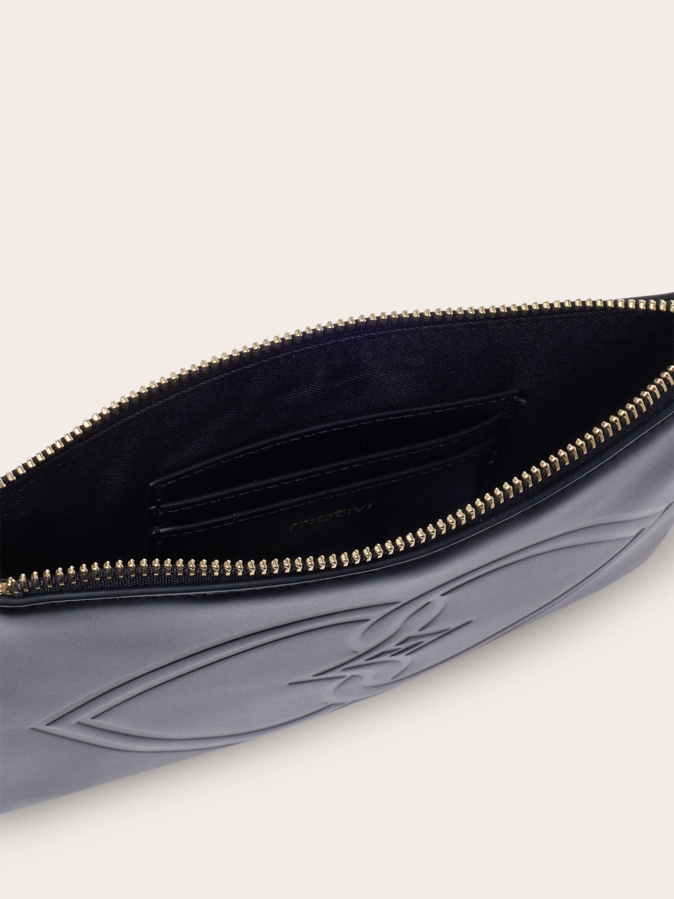 Flat coated fabric clutch image number 4