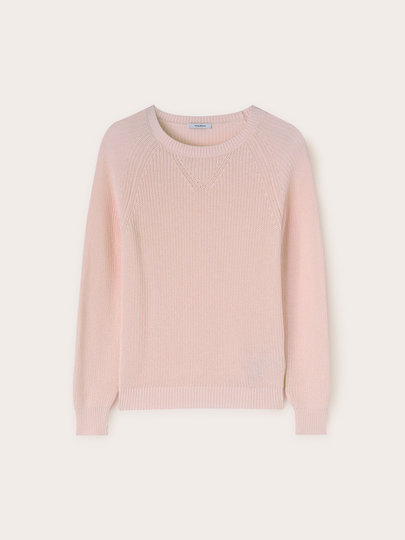 Pullover scollo tondo in cotone image number 4