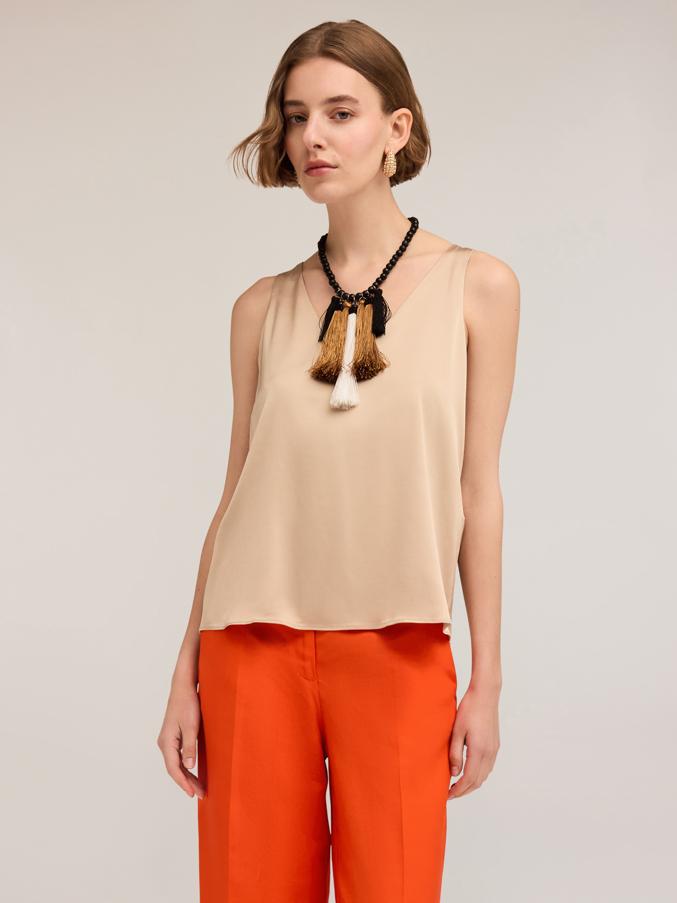 Satin tank top image number 3