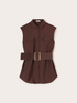 Sleeveless shirt with belt image number 4