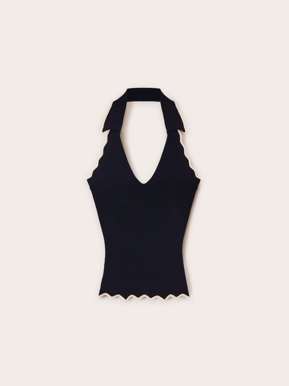 Knit halter top