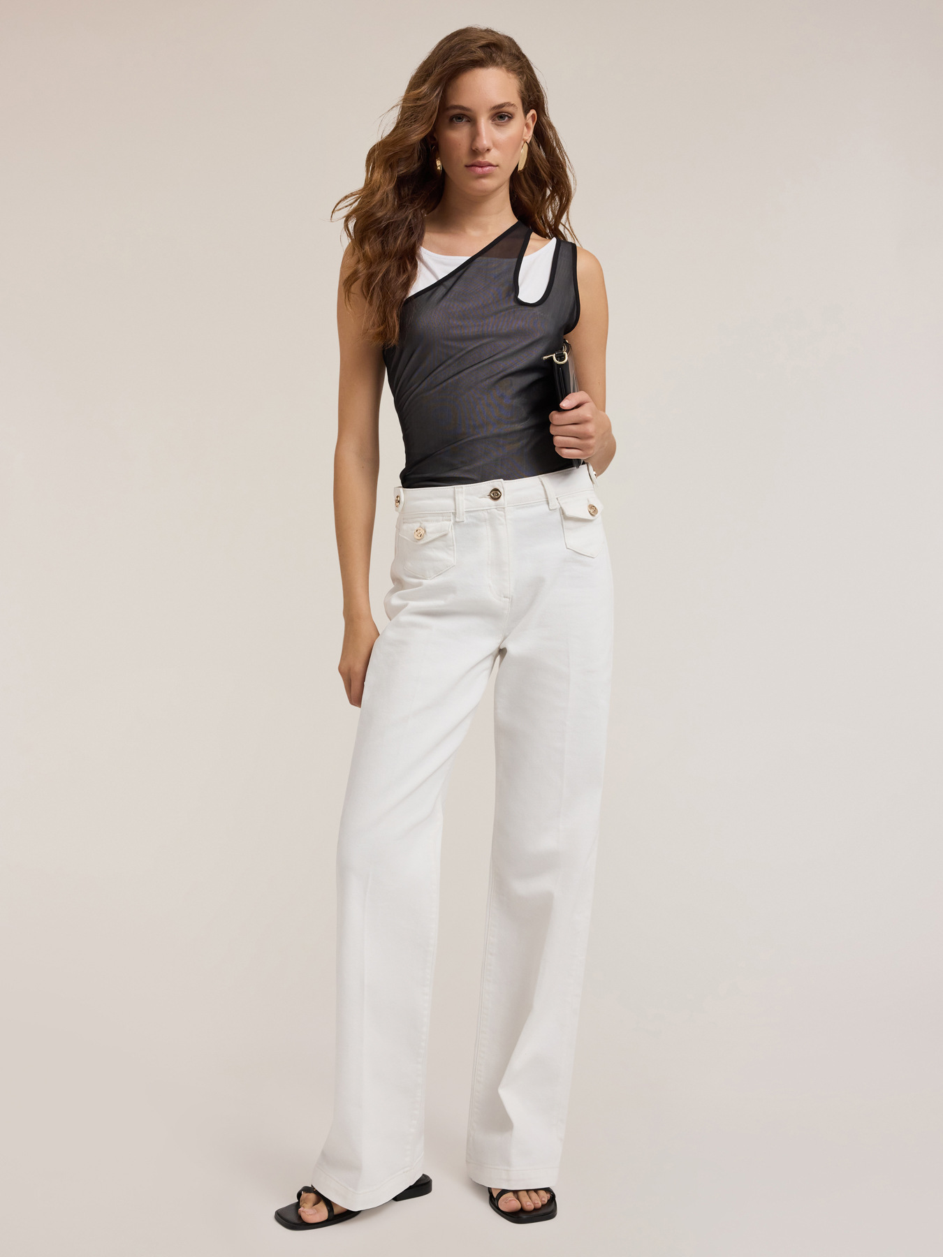 Jersey-Oberteil mit Top aus T&uuml;ll image number 2