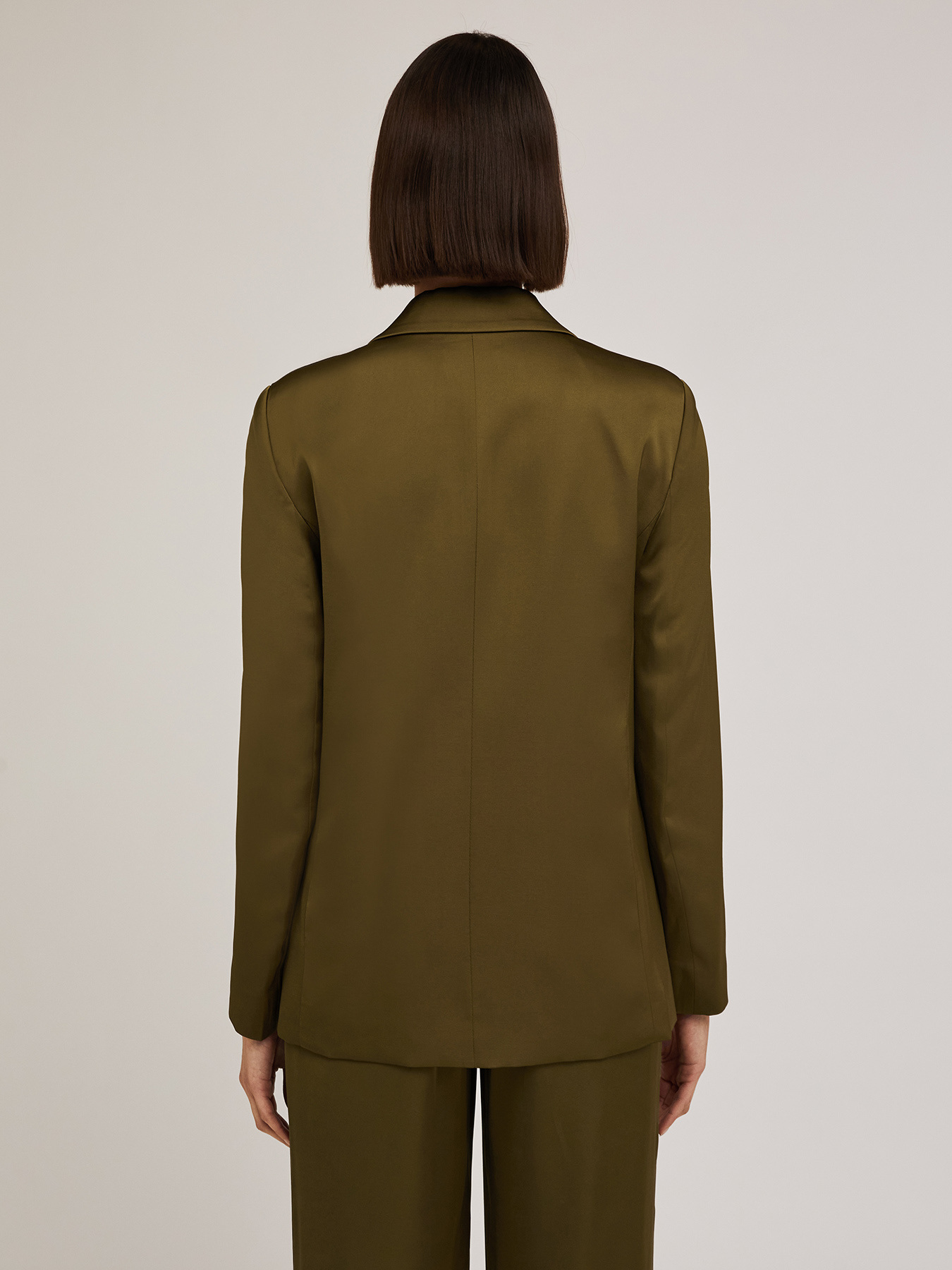 Blazer de botonadura simple en raso image number 1