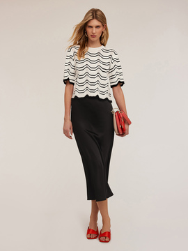 Satin midiskirt