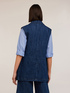 Gilet doppiopetto over in denim misto lino image number 1