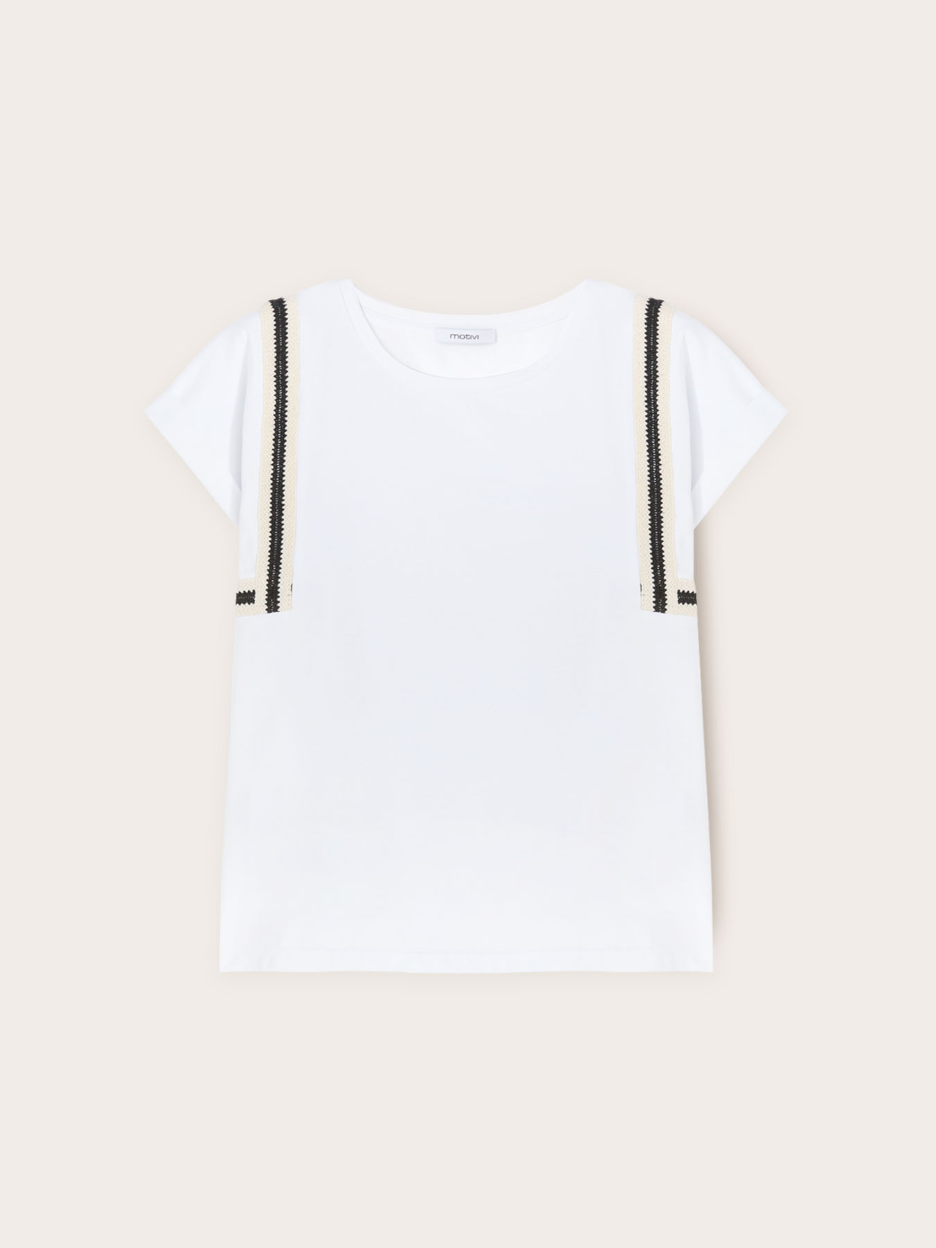 Camiseta con pasamaner&iacute;a de crochet image number 4