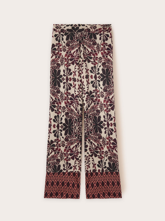 Boho print palazzo trousers
