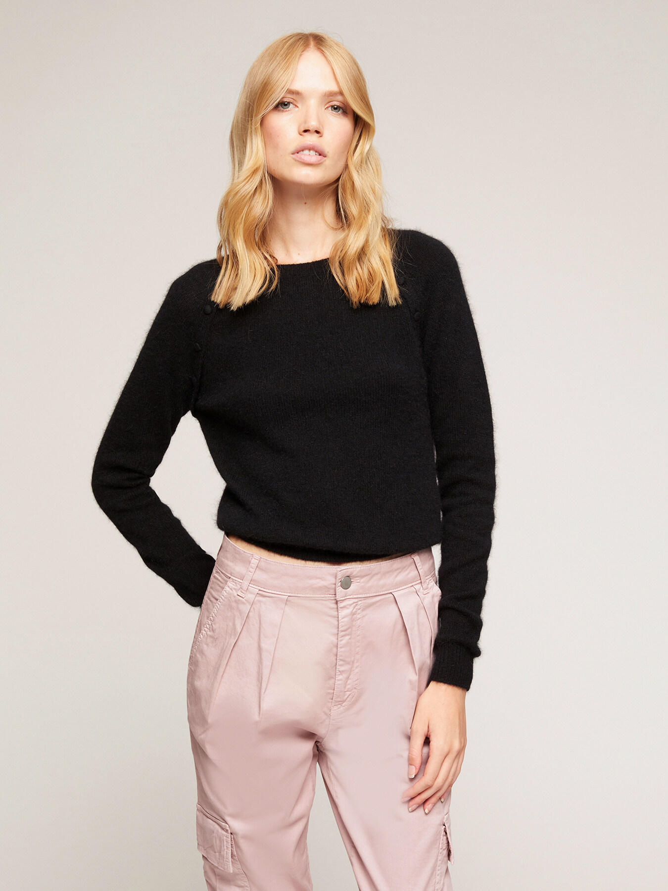 Angora blend crew-neck sweater image number 0