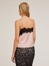 Top lingerie in raso con bordo in pizzo image number 2