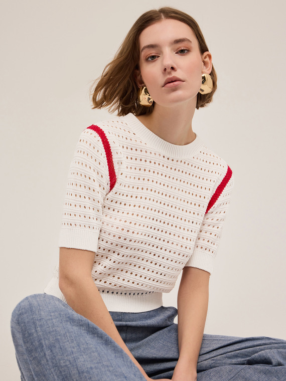 Maglia effetto crochet