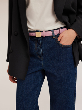 Belt with metal Double Love plate