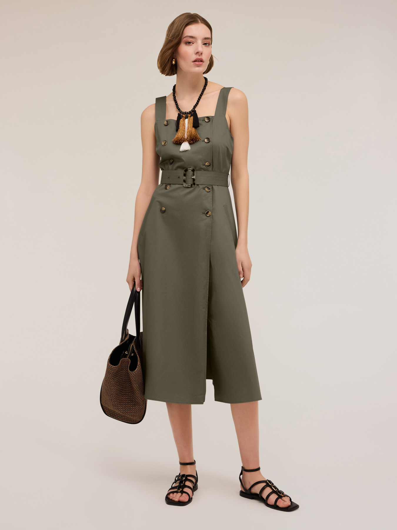 Kleid mit Kn&ouml;pfen aus Baumwolle image number 0