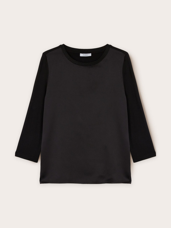 T-shirt basic bimaterica