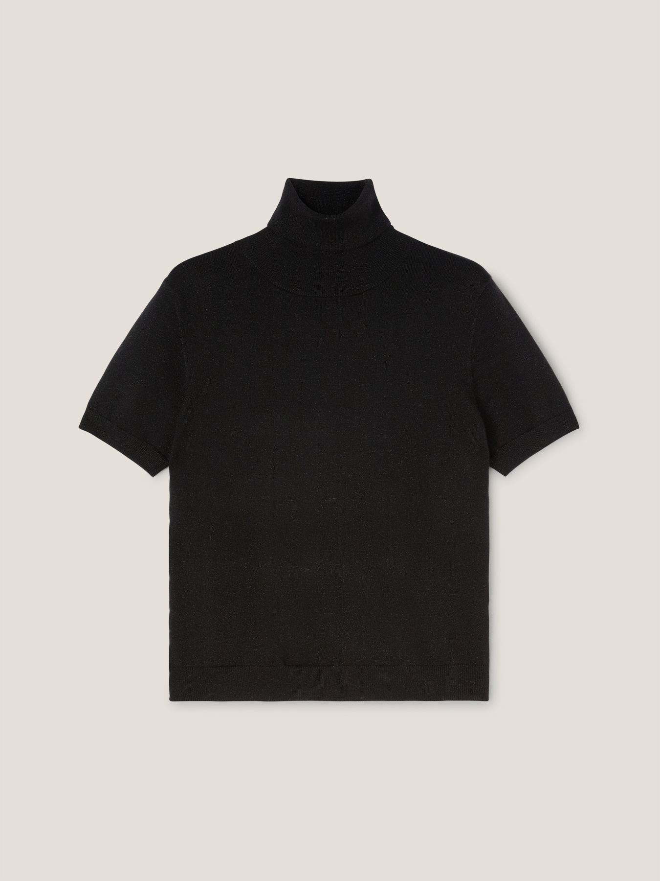 kurz&auml;rmeliger Lurex-Rollkragenpullover image number 3