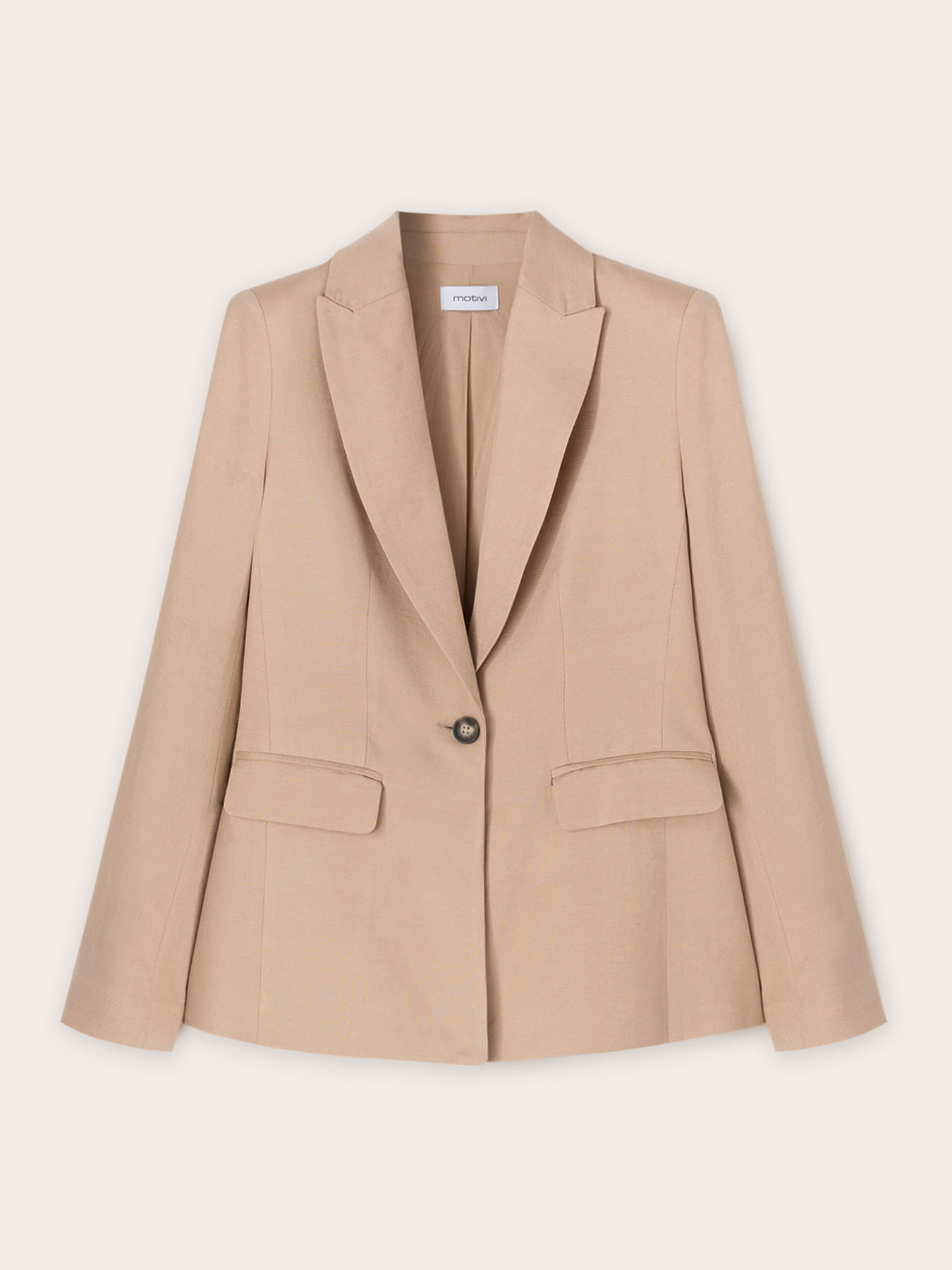 Einreihiger Blazer aus Leinengemisch image number 4