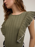 Ribbed sweater with ruching image number 3