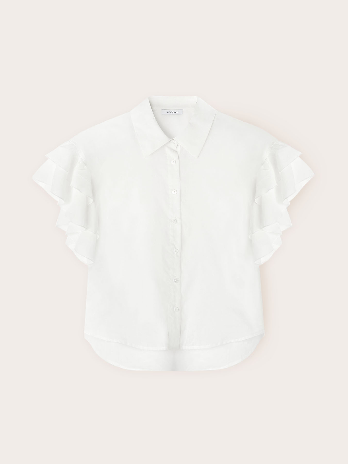 Camicia con maniche volant image number 4