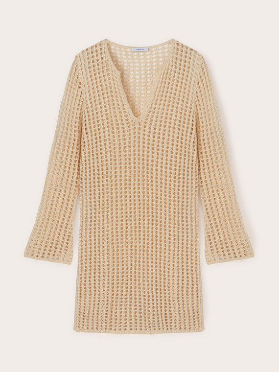 Strick-Tunika in H&auml;keloptik