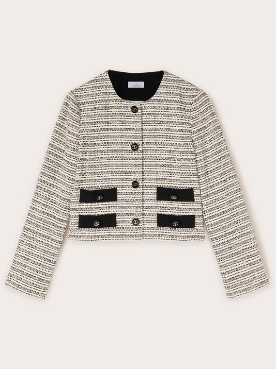 Tweed-Jacke mit Taschen