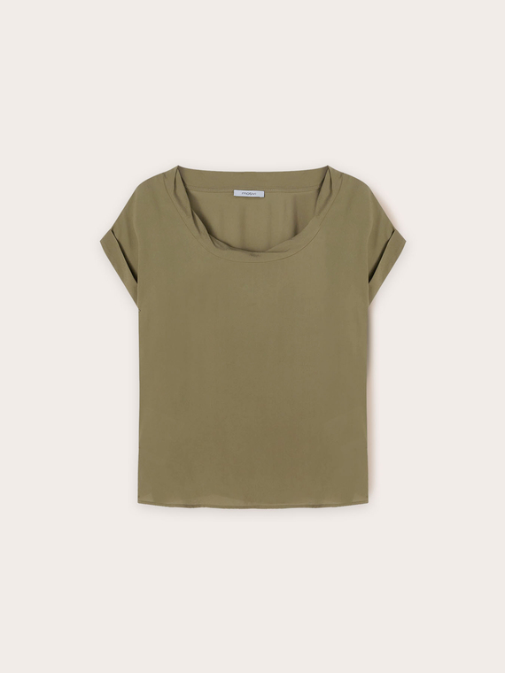 Blusa con bordo ritorto