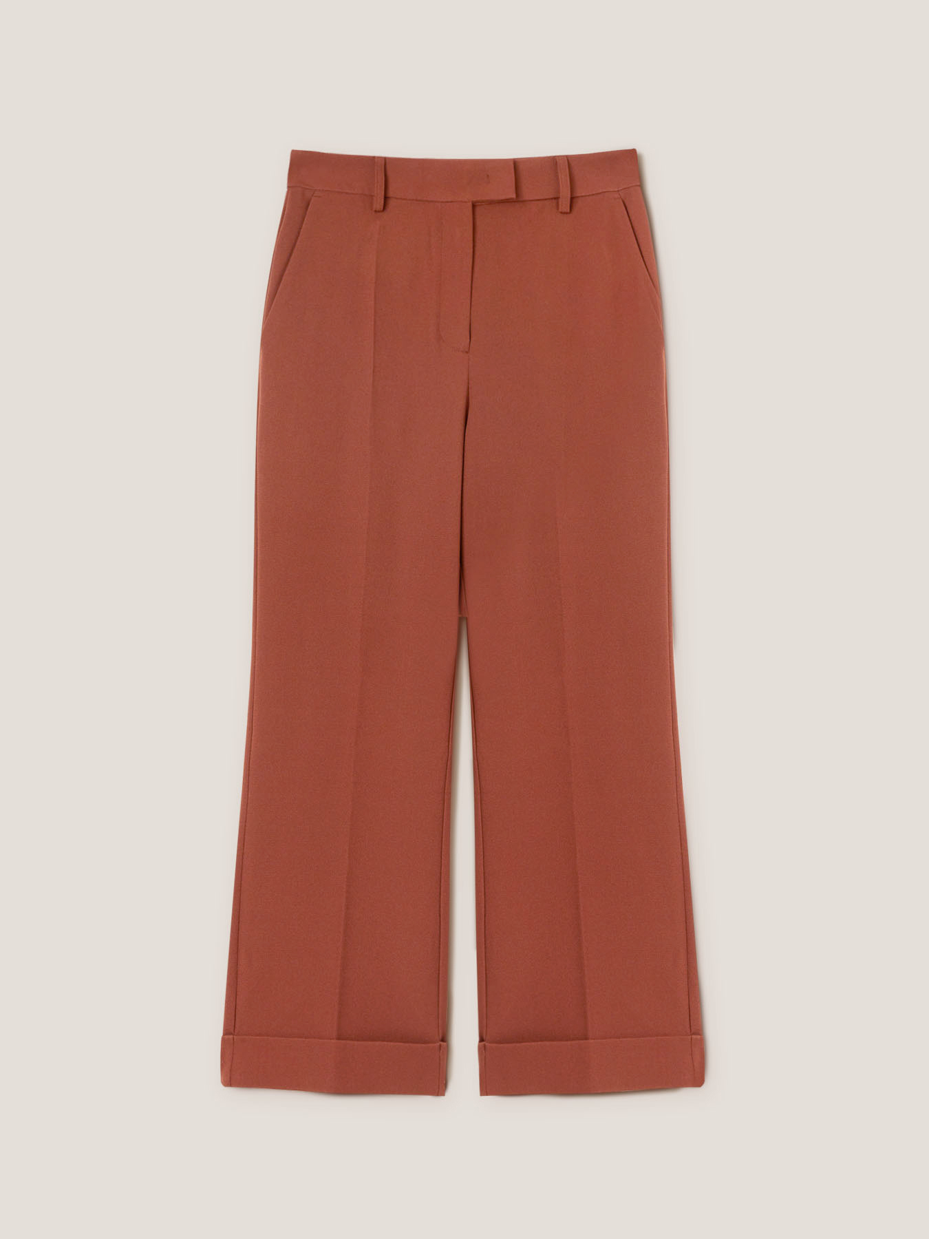 Cropped trousers with turn-up image number 3