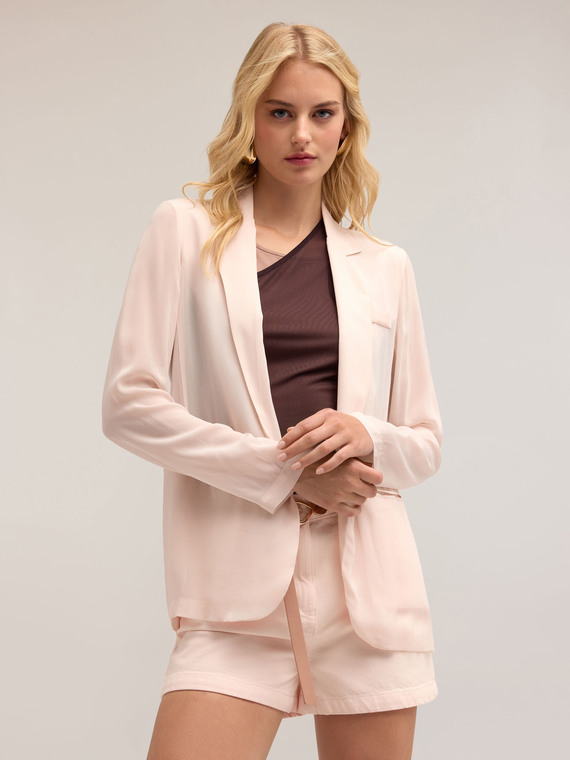 Destrukturierte Jacke aus Georgette