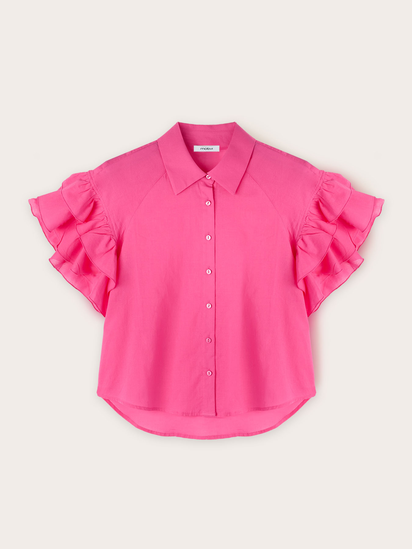 Camicia con maniche volant image number 4