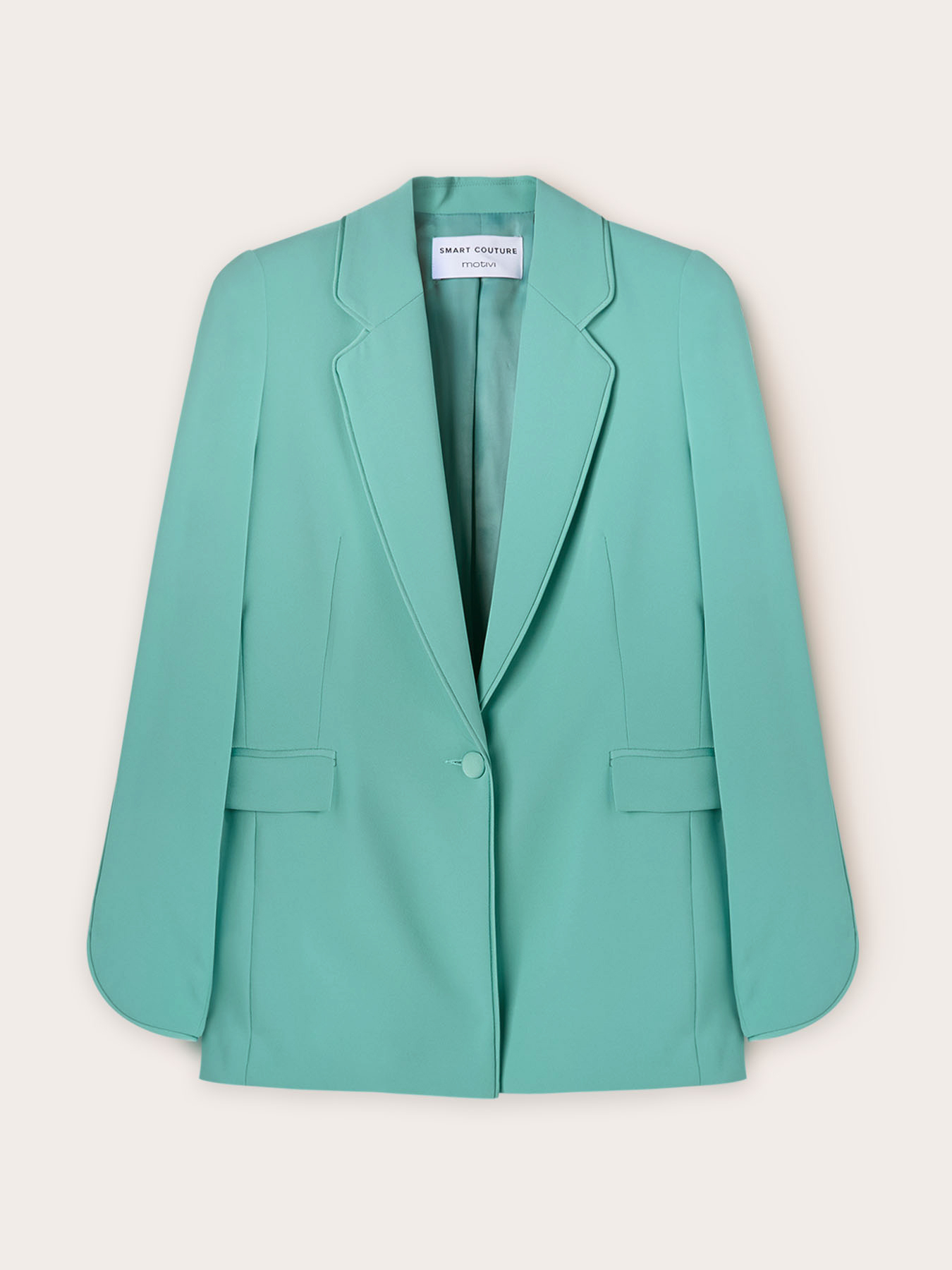 Anzugblazer mit farblich passendem Piping image number 4