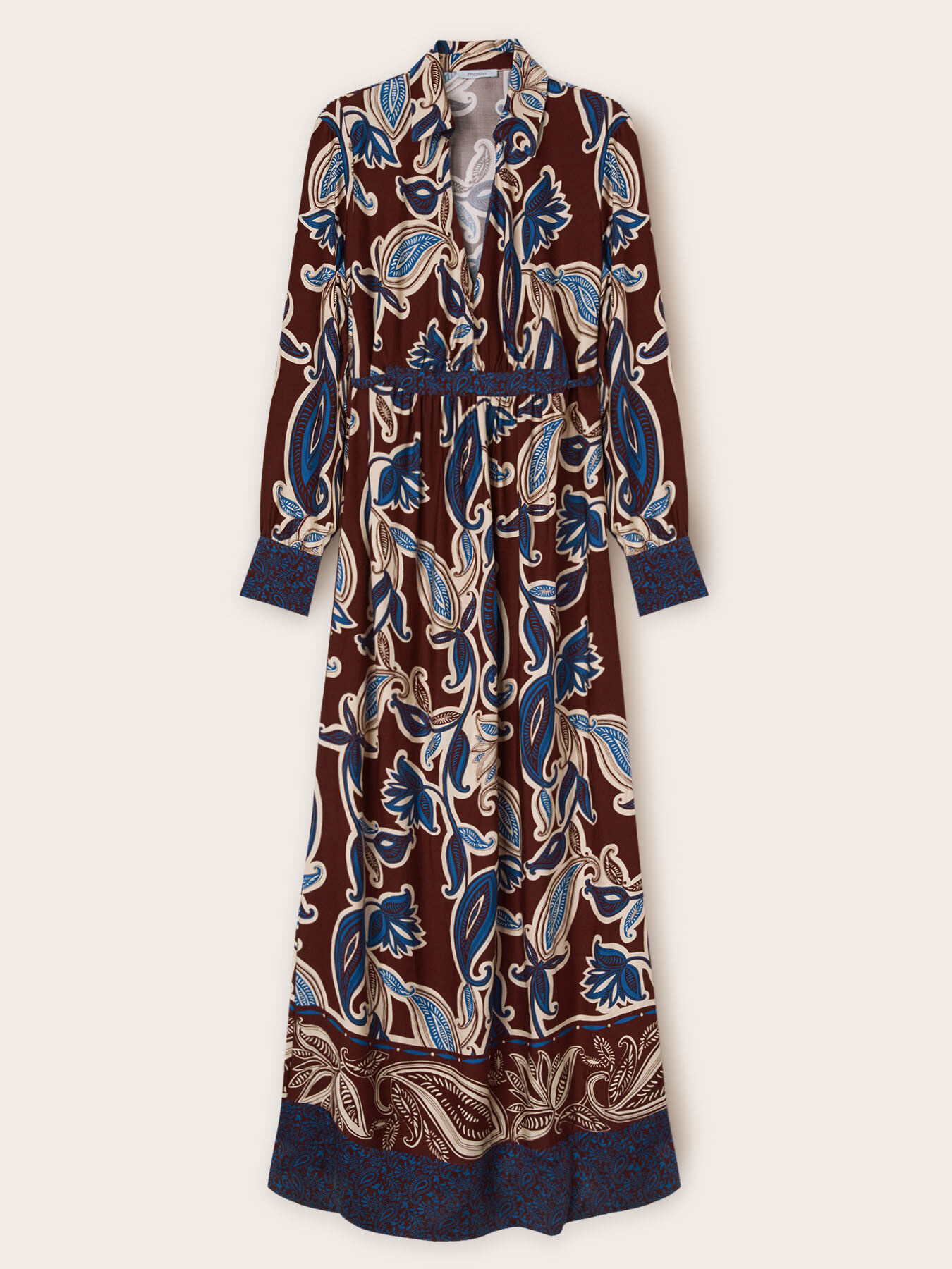 Vestito lungo in viscosa fantasia foulard image number 4