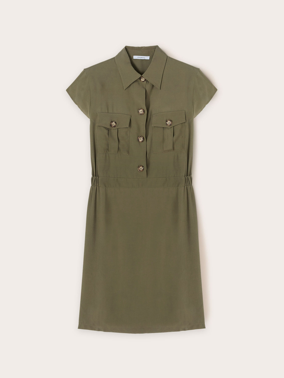 Vestido camisero con bolsillos