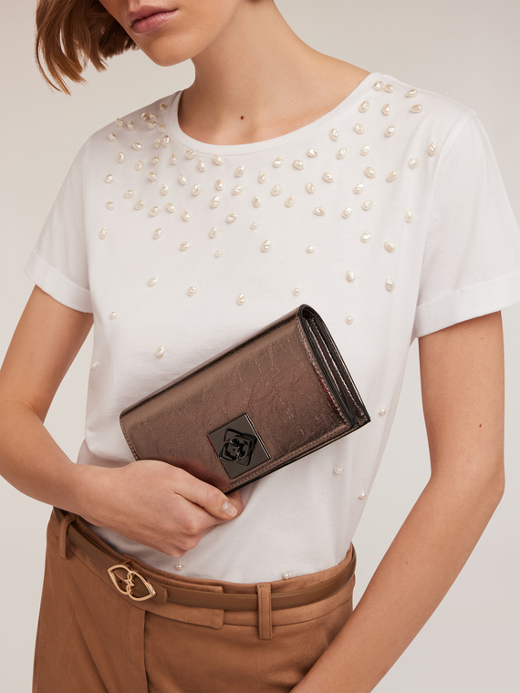 Shimmer gold wallet bag
