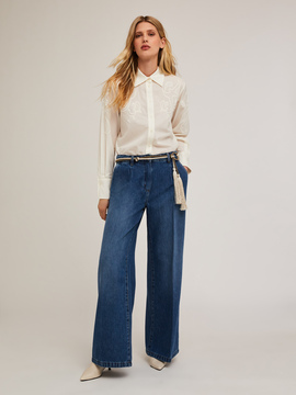 Wide slouchy jeans lyocell blend