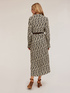 Robe mi-longue en viscose motif anneaux image number 1