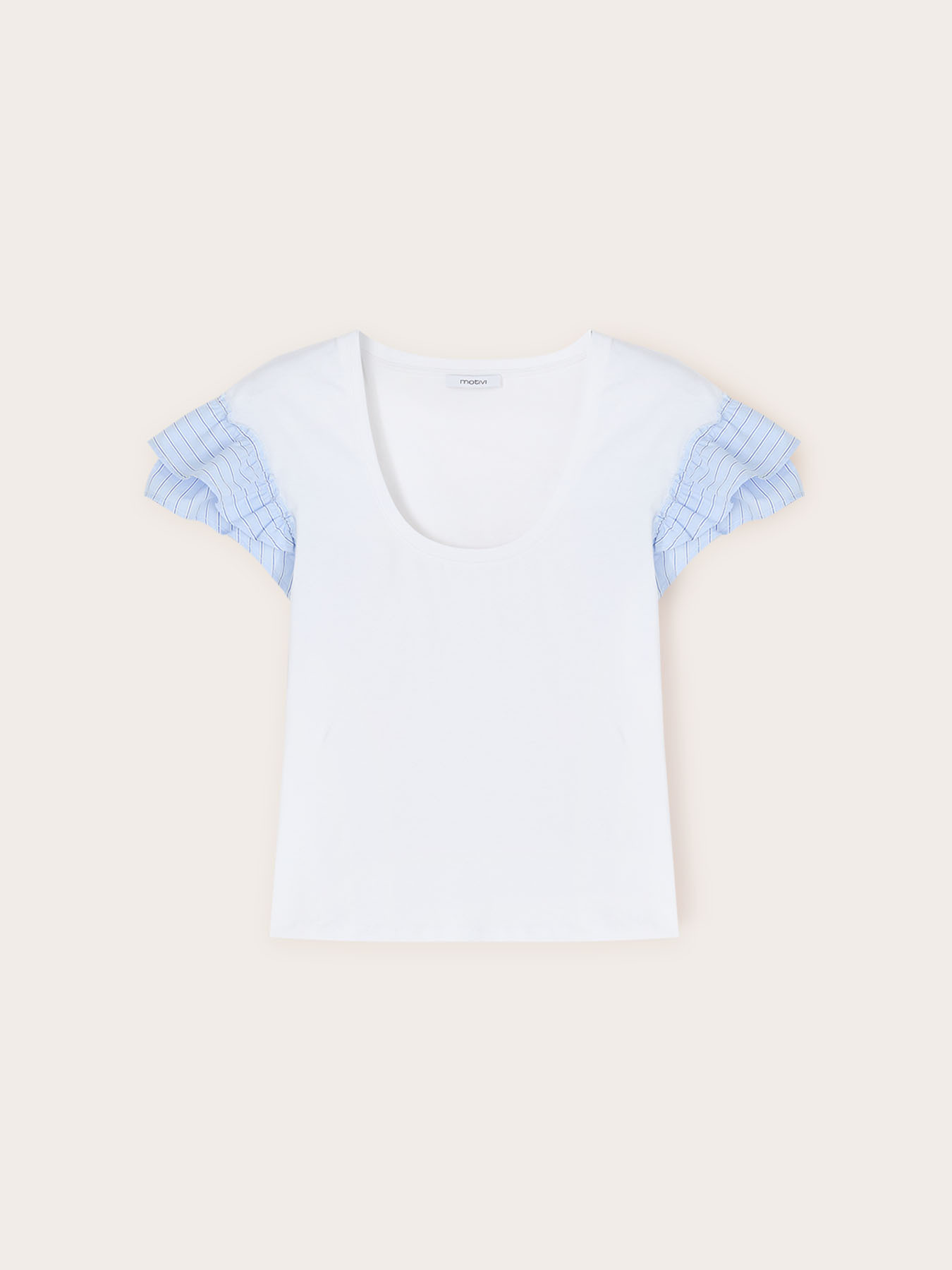 T-shirt avec manches &agrave; volant image number 4