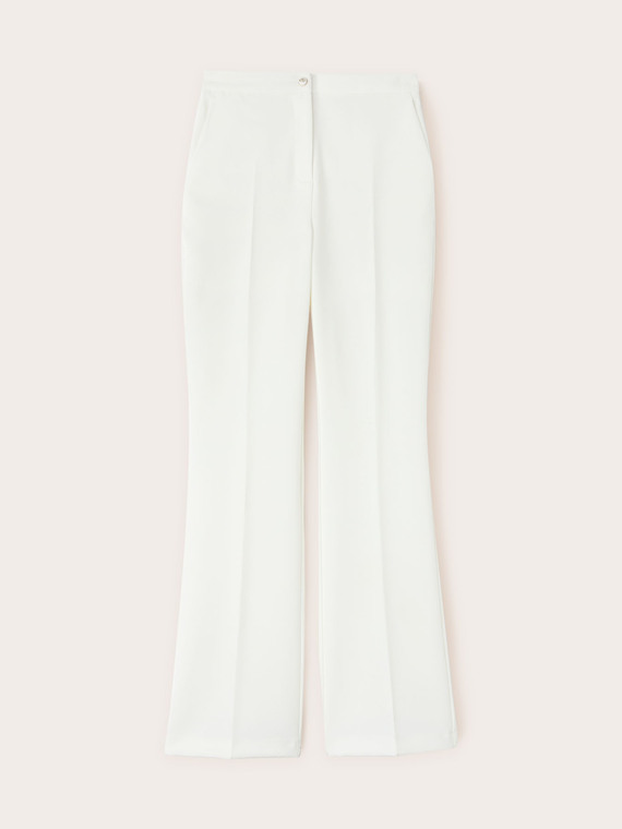 Pantaloni palazzo con piega stirata