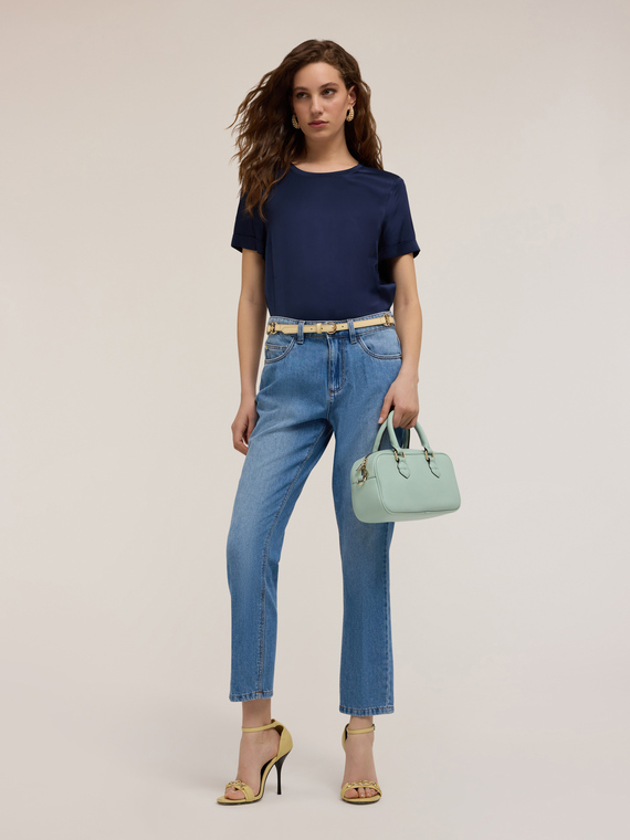 T-shirt basic in raso