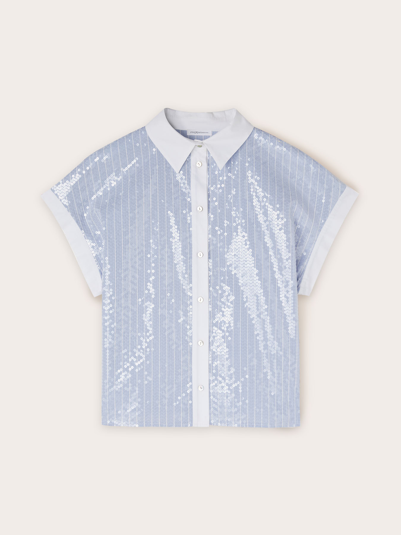 Full-sequin striped shirt image number 4