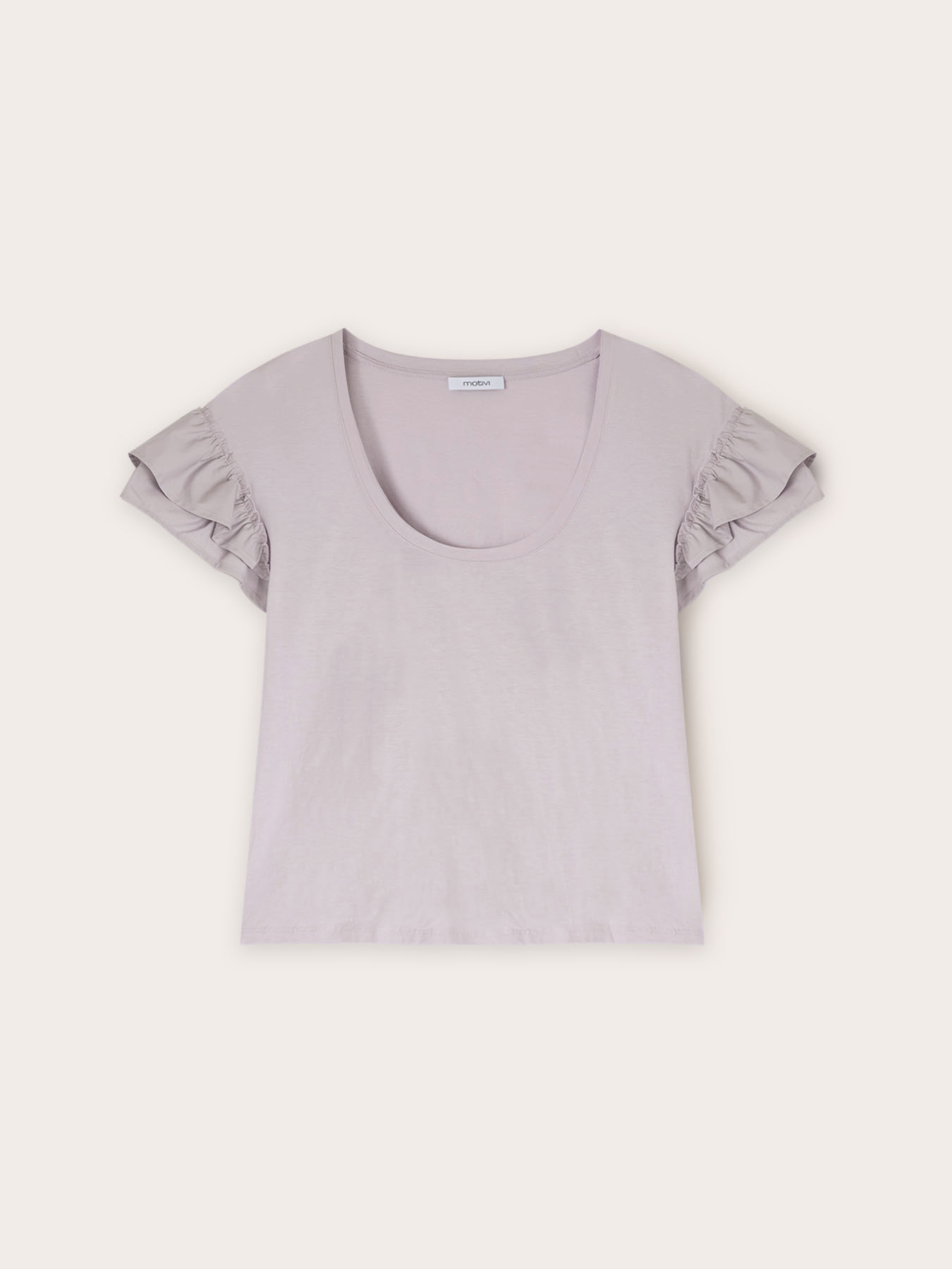 T-shirt con maniche volant image number 4