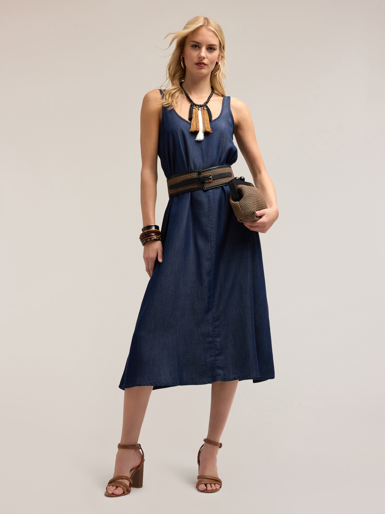 Vestido largo de TENCEL&trade; image number 0